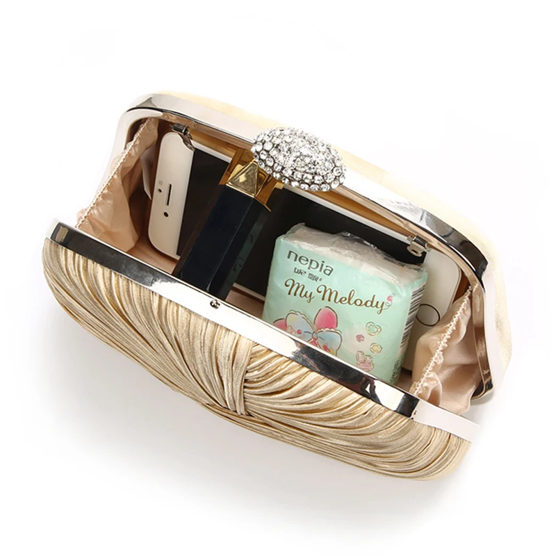 Embreagem de festa prateada para mulheres, bolsa de mão feminina, bolsa de casamento, embreagens de noite, luxo, prata, ZD1007