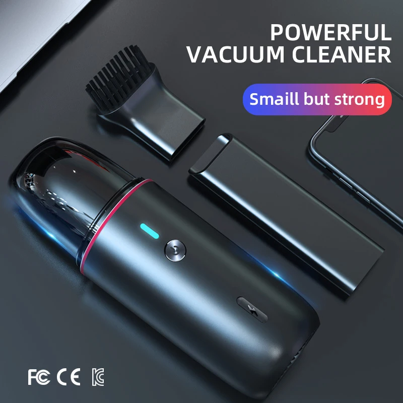 

White dolphin Mini 4500Pa Wireless Portable Vacuum Cleaner Collector Aspirator Powerful Cyclone Suction For Home Car