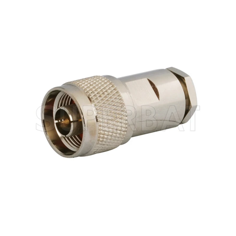 Superbat-N Adaptador reto masculino do conector do RF da braçadeira Coaxial, cabo LMR300 50-5