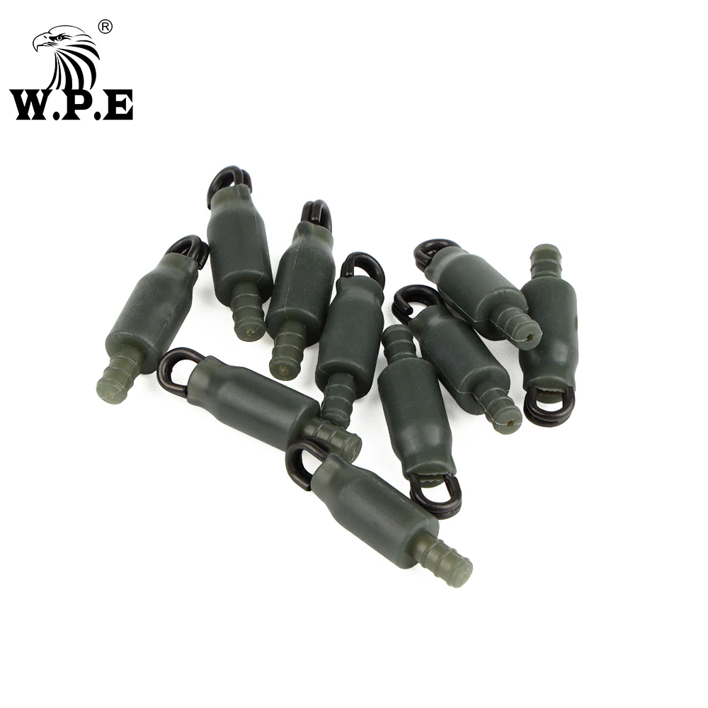 W.P.E Carp Fishing Accessories 10pcs Bolt Rig Dura Beads Method Feeder Connector Carp Fishing Line Link Fishing Tackle Pesca