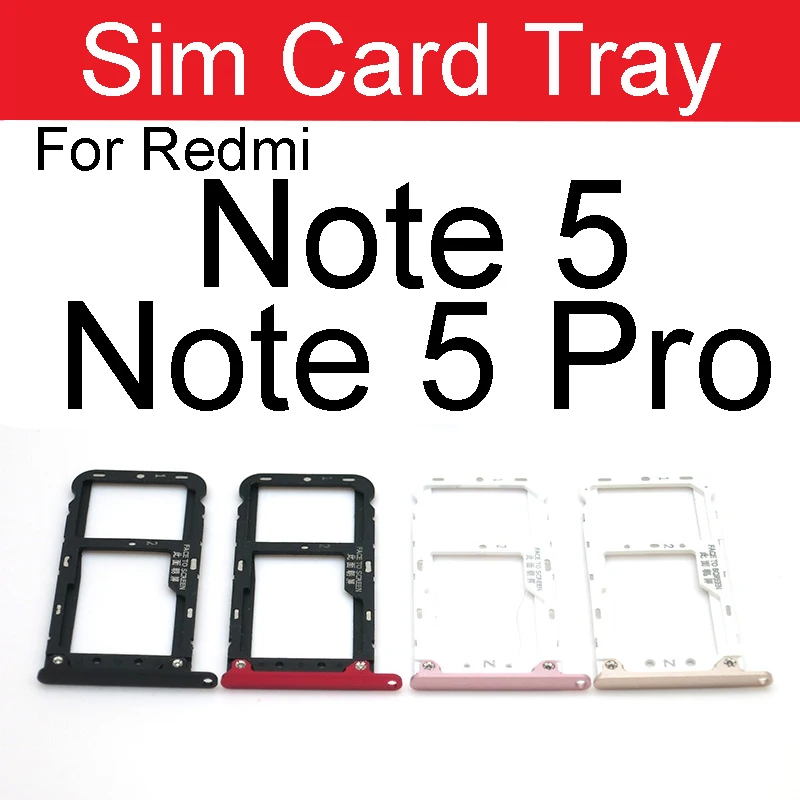 Sim Card Tray Adapter For Xiaomi Redmi Note 5 5A 6 7 Pro Sim Card Holder Slot Repair Replacement Parts