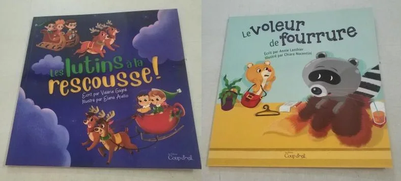 2 Books Parent Child Kids Toddler Baby French Book Christmas Story Learning Reading Early Education Enlightenment Book Age 3