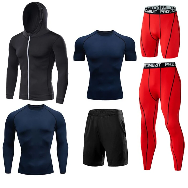 Herren-Lauf-Kompressions-T-Shirts, schnell trocknend, Fußballtrikot, Fitness, eng, Sportbekleidung, Fitnessstudio, Sport, kurzärmeliges Hemd, atmungsaktiv – Detail 15