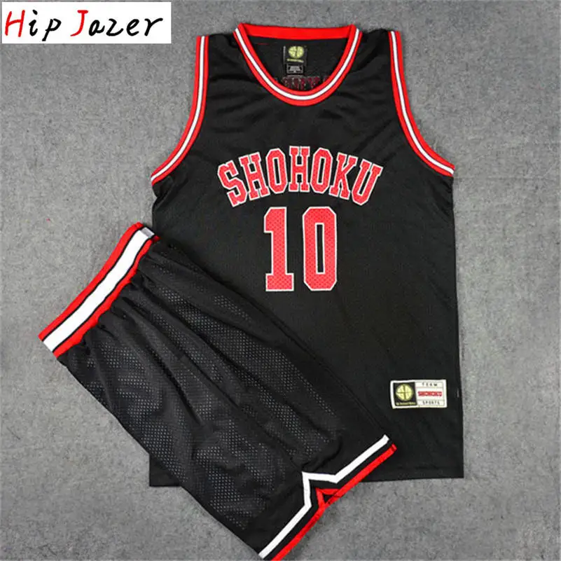 Cosplay  Shohoku10#HANAMICHI  7#MIYAGI  11# Rukawa Kaede Basketball Jersey set  shorts  Sport   Basketball Team Uniform