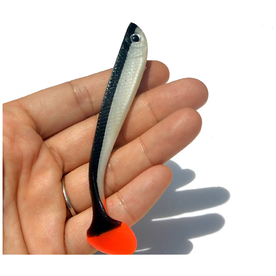 GOBYGO 4PCS/Lot 110MM 6G Soft Fishing Lure Atificial Fishing Baits Wobblers Swimbait Soft Bait Silicone Bait Sea Fishing Tackles image 6