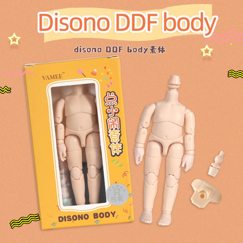 Collectible Articulated BJD Blank Body Figure disono DDF body for GSC clay head,ob11 baby head, obitsu 11 1/12 BJD dolls toys