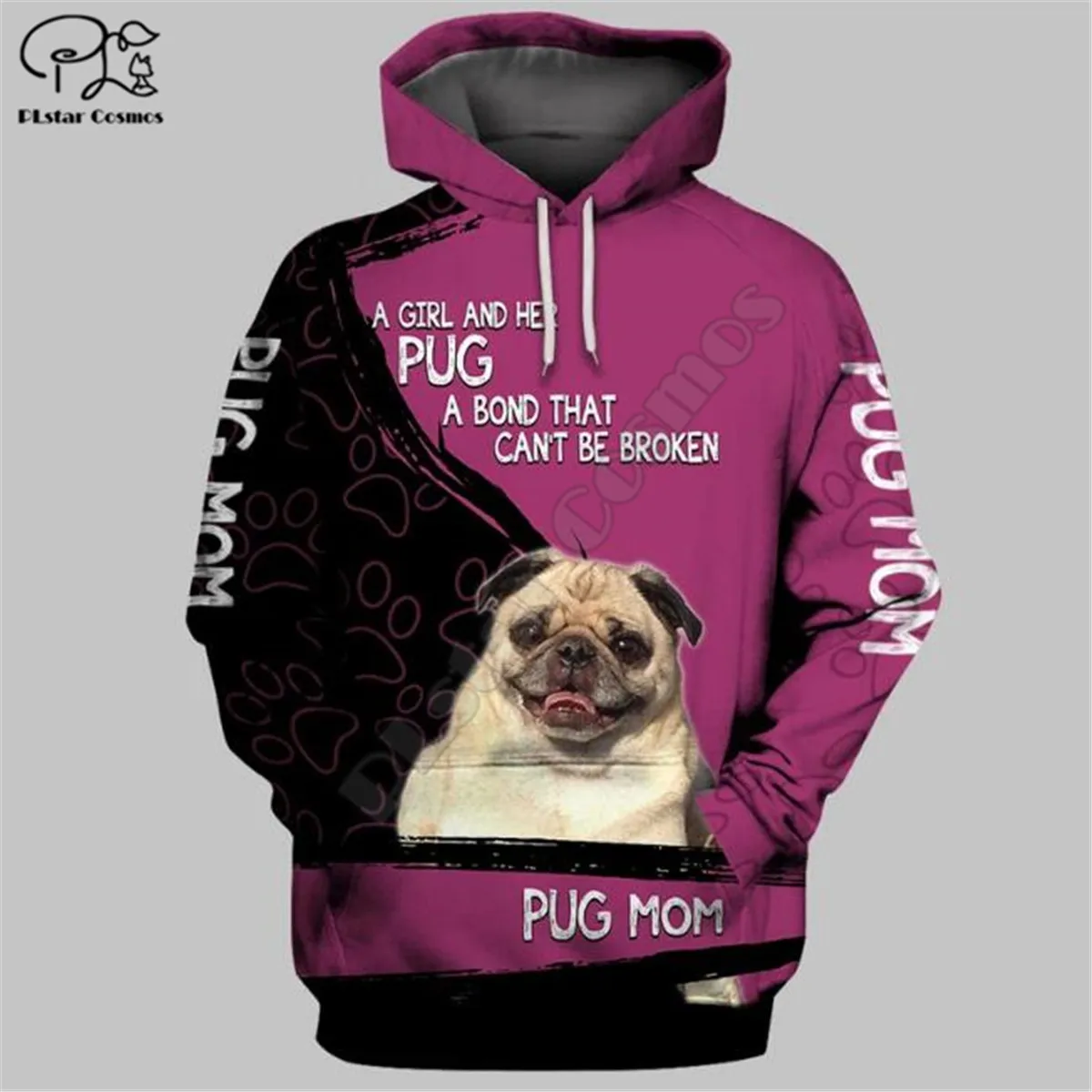 PLstar Cosmos-Sudadera con capucha para hombre y mujer, chaqueta divertida con estampado 3D de perro, con cremallera, ropa de calle informal, envío
