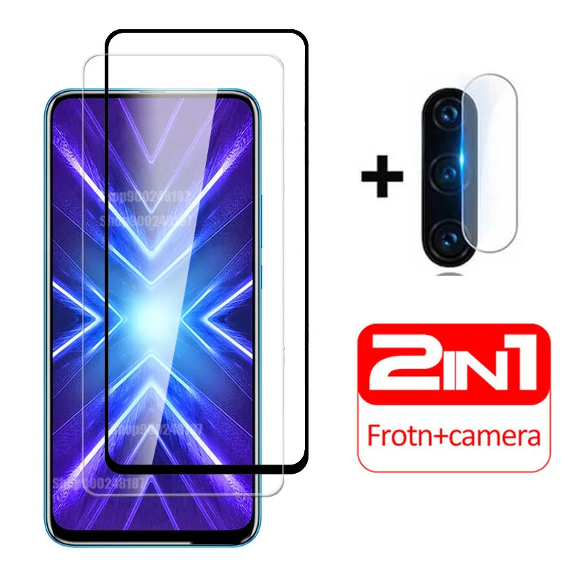 2-in-1 Camera Tempered Glass For huawei honor 9x STK-LX1 premium Protective Glass on honor 9 x x9 honor9x screen protector Film