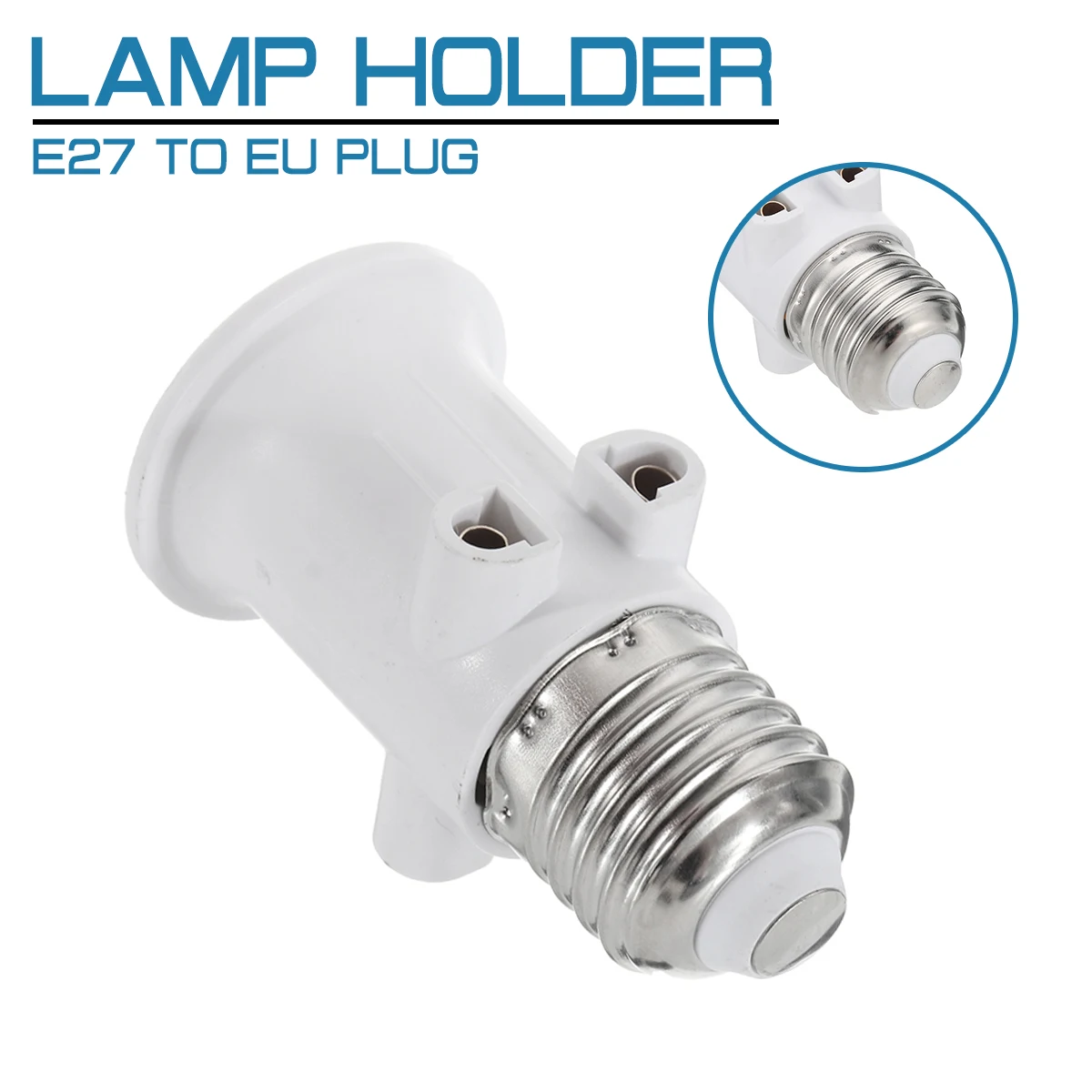 AC100-240V 4A E27 ABS Uni Eropa LED Bohlam Adaptor Lampu Pemegang Base Plug Konektor Aksesoris Sekrup Fitting Konversi untuk Lampu