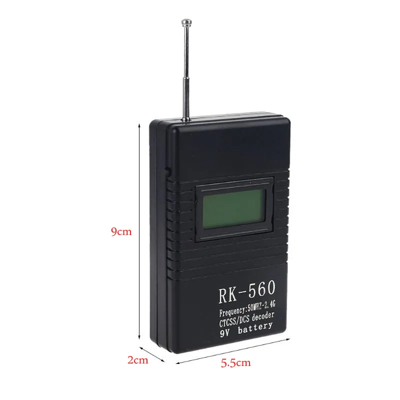 High Quality RK560 Portable Handheld Frequency Counter 50MHz-2.4GHz DCS CTCSS Radio Tester RK-560 Frequency Meter