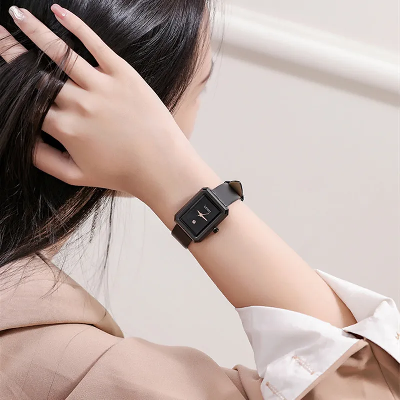 2021 Fashion Guou New Small Dial Rectangle Women Watches Bracelet Watch Ladies Casual Quartz Watchwatch Montre Femme Reloj Muje