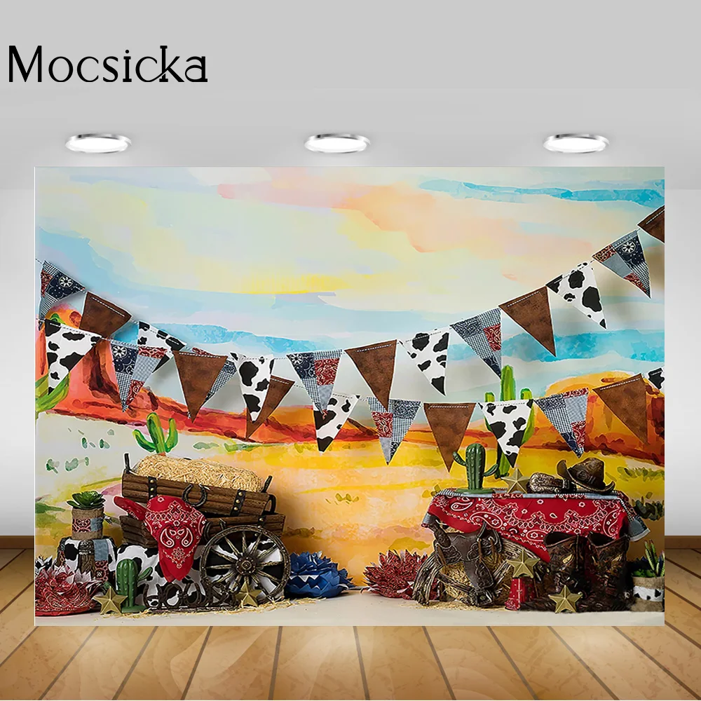 Wild West Newborn Photography Backdrop Farm Cowboy Birthday Smash Cake Background Photocall Baby Shower Photo Shoot Props