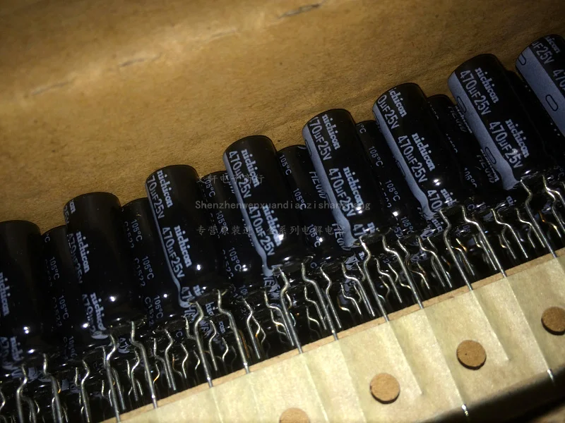 

2024 100 шт. 470 мкФ 25 в Япония NICHICON HE серия 8x20 мм Высокая пульсация ток низкое сопротивление 25V47 0 мкФ Алюминиевый электролитический конденсатор