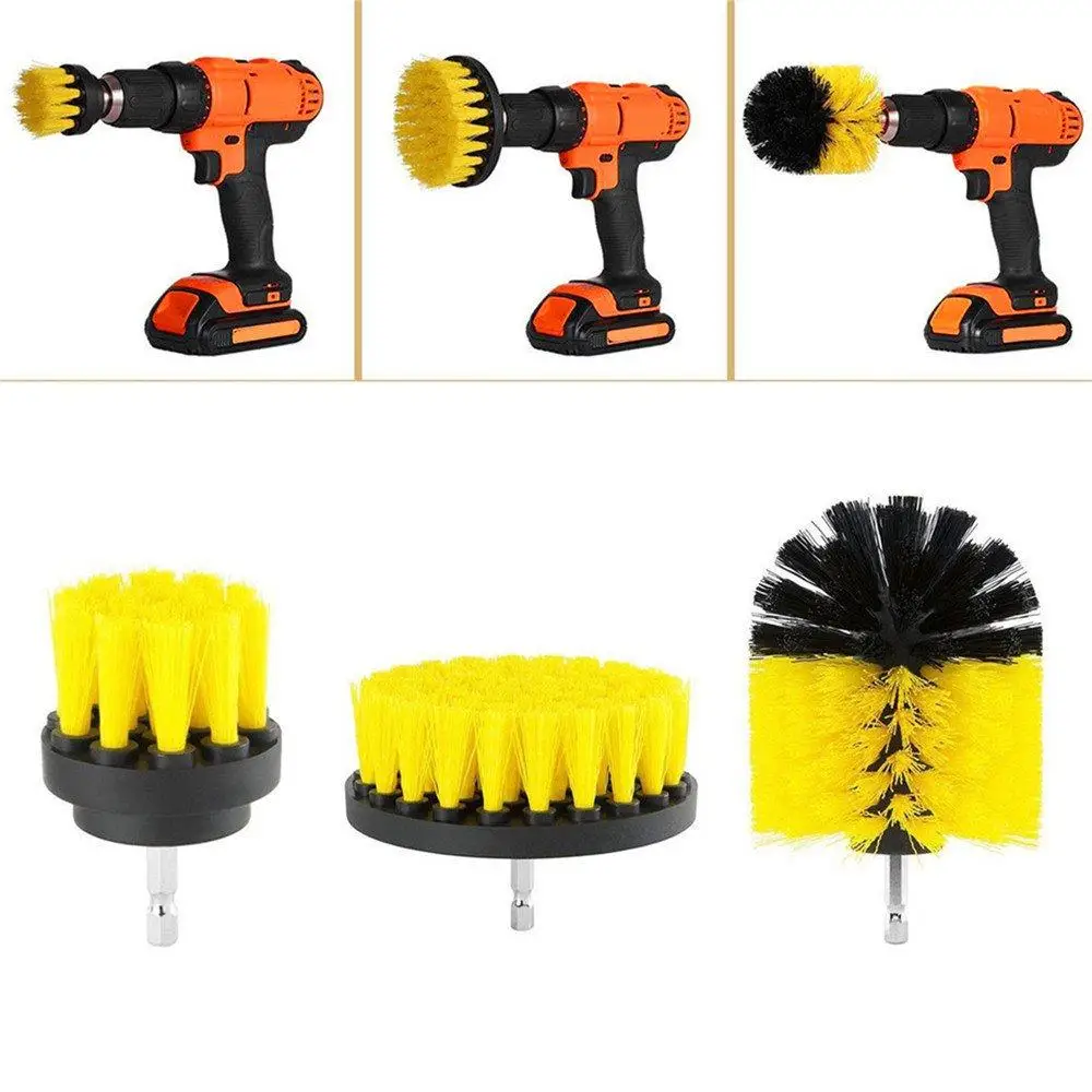 

4inch Drill Power Scrub Clean Brush For Leather Plastic Wooden Furniture Car Interiors Cleaning Power Scrub