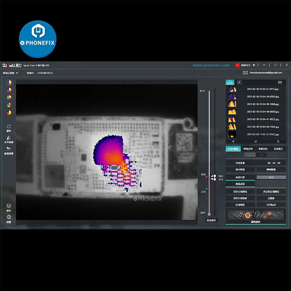 Imagem -05 - Qianli Toolplus-supercam x 3d Infrared Thermal Imager Câmera Inspeção Elétrica Placa-mãe do Telefone Pcb Fault Detection
