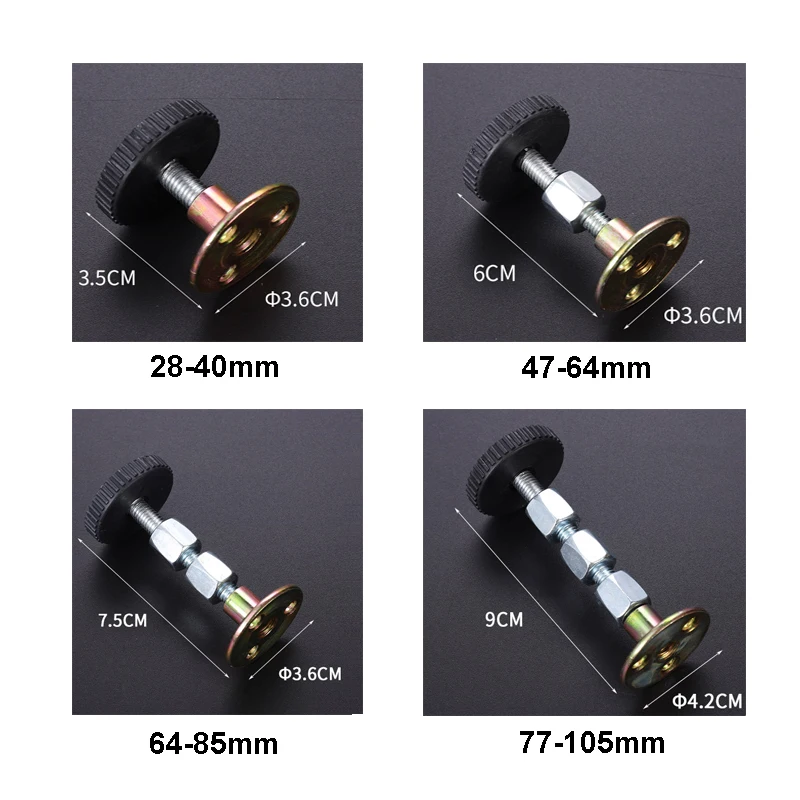 4Pcs Adjustable Threaded Bed Frame Anti-Shake Tools, Telescopic Support for Room Wall, Bedside Headboards Anti-Shake Fixer