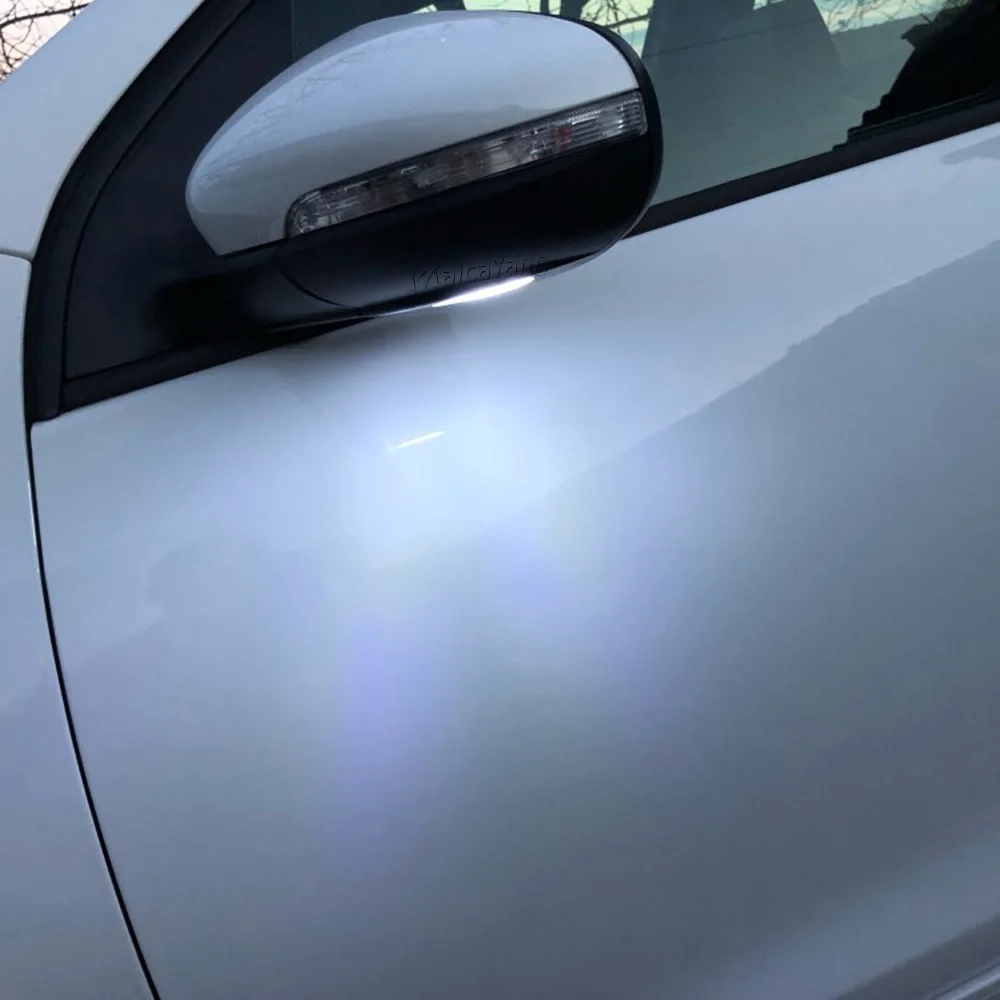 2 Pieces Car Error Free LED Side Mirror Puddle Signal Light For VW Golf MK6 6 MKVI C45 Cabriolet White Led Lamp - view 6