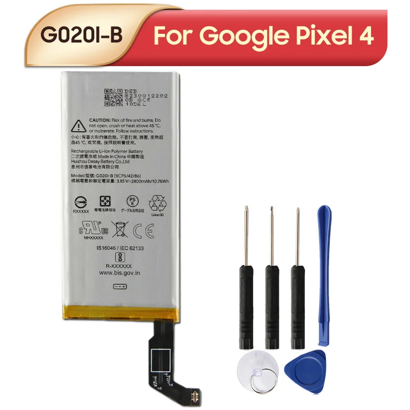 Original Replacement Battery G020I-B For Google Pixel4 Pixel 4 Phone Batteries 2800mAh battery adapter for 18v li ion batteries for bl1830 bl1840 bl1850 easy lock on design compact size power tool accessory