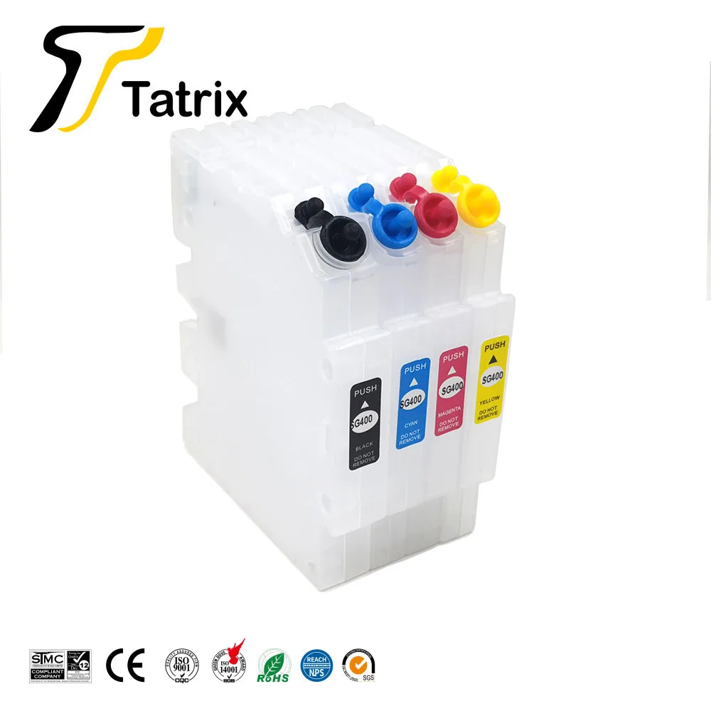 Tatrix Premium Sublimation Color Refillable Ink Cartridge SG400 NA/EU SG800 for Sawgrass Sublijet HD Virtuoso SG400 SG800Printer