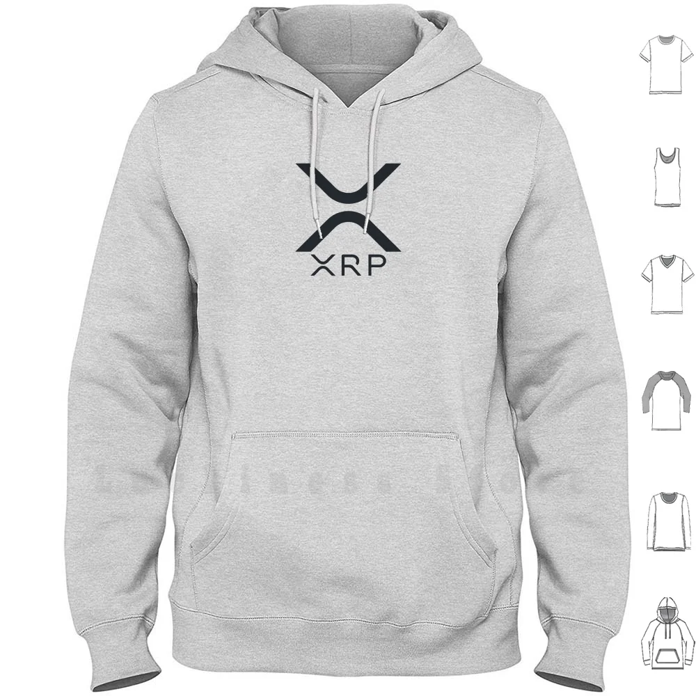 Xrp-New Logo Hoodies Long Sleeve Ripple Xrp Xrp Ripple Logo Ripple Logo Top Seller Crypto Cryptocurrency Bitcoin