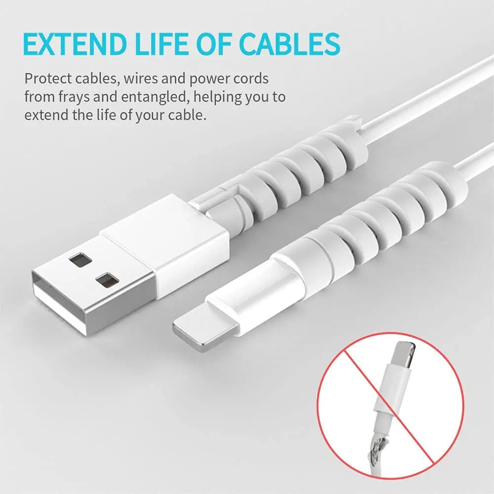 Cable Protector For iphone Earphone Silicone Bobbin Winder Wire Cord Organizer Cover USB Charger Cable Cord Protection