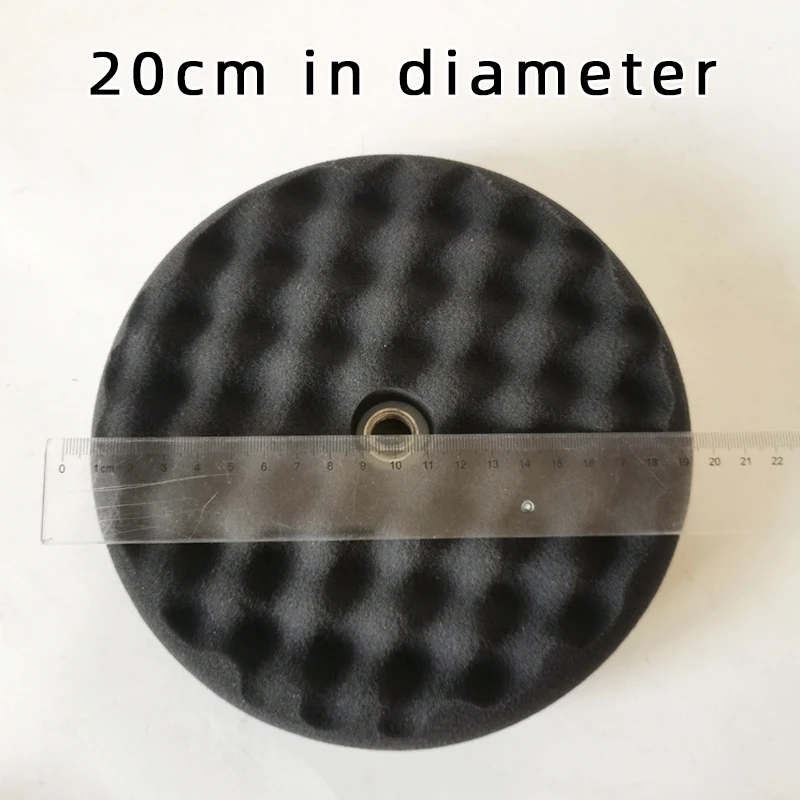 Rueda de esponja de pulido de onda de doble cara de 8 pulgadas, disco de esponja de cera gruesa 5707, blanco y negro, 5706