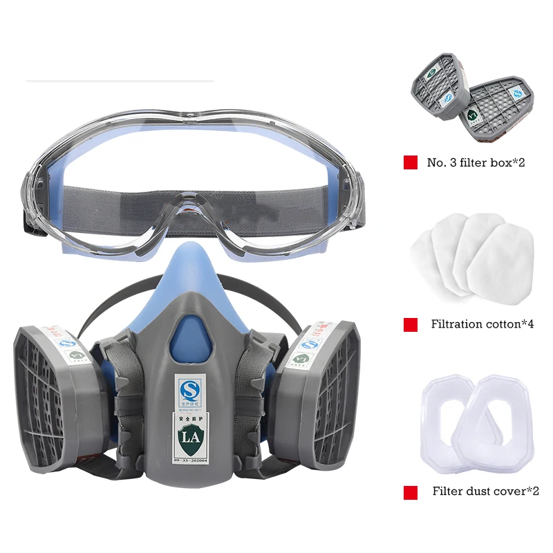 Fume-proof, dust-proof and dust-proof respirator for gas mask painting Full-scale respirator of formaldehyde industrial gas