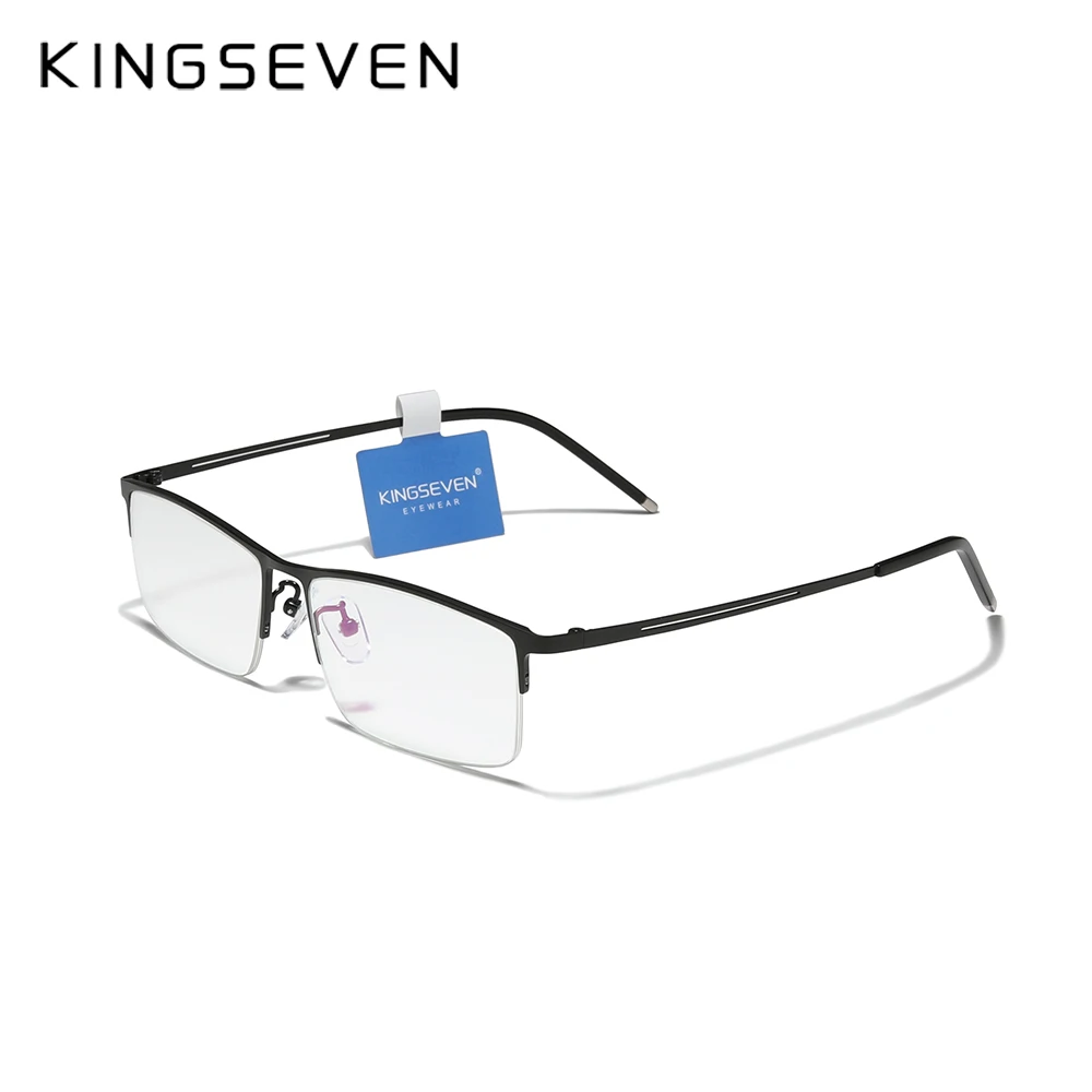 KINGSEVEN Ultralight High Quality Men Eyewear oculos TR90 Rimless Glasses For Women очки