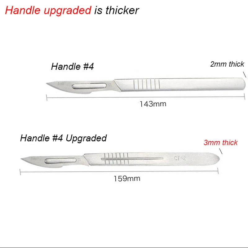 Carbon Steel Carving Metal Scalpel Blades Medical Cutting Handel Scalpel Knife Storage Box Blade 10 11 12 15 20 21 22 23 24