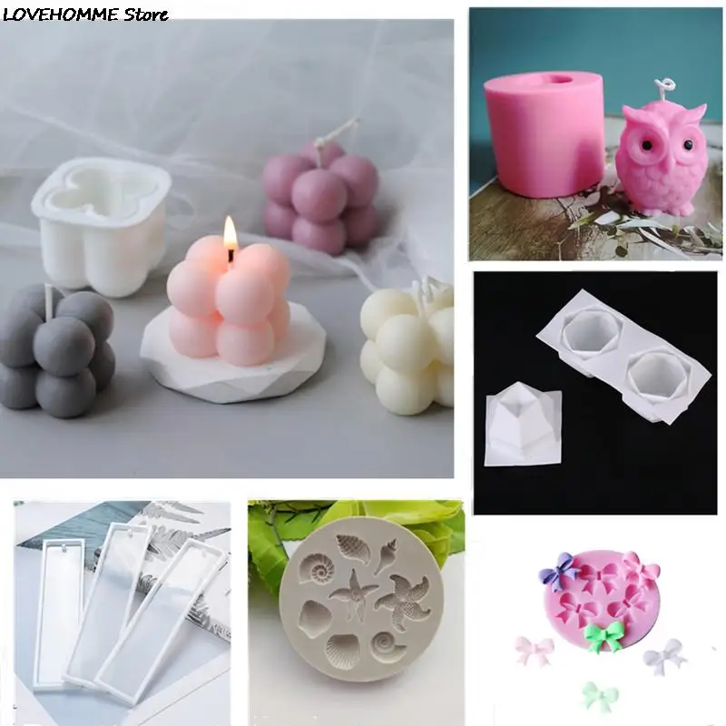 

Hot Sale Silicone DIY Candles Mould Candles mold Aromatherapy Plaster Candle 3D Hand-made Sugar Cake Silicone Mold Art Tools