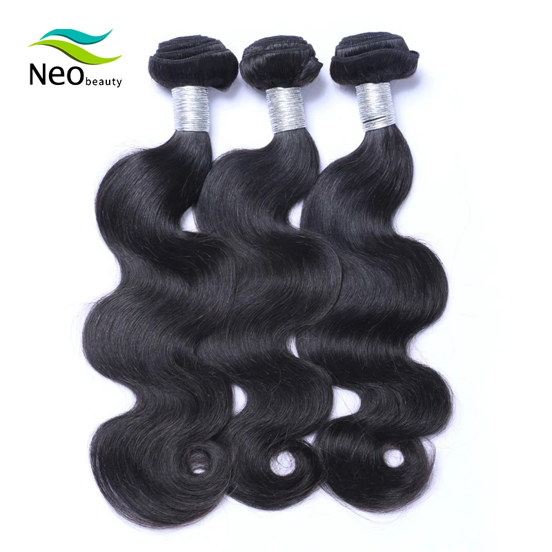 Human Hair Bundles 1/3/4 Piece Hair Extension For Women Brazilian Body Wave Human Hair Weave Bundles Black 10A Hair