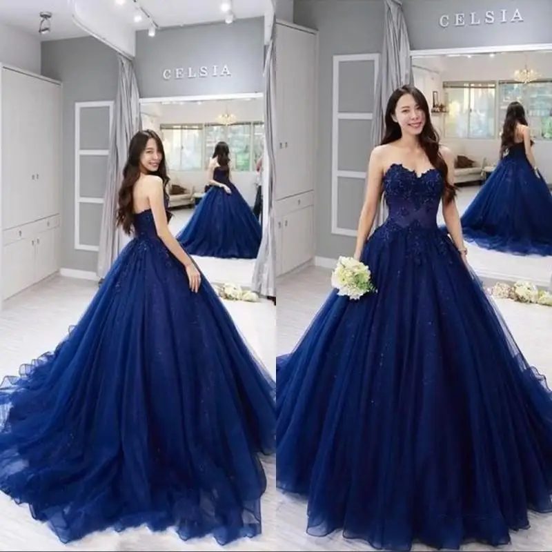 

Fashion Evening Dresses Sweetheart Lace Appliques Beads Prom Gowns Custom Made Lace-up Back Sweep Train Special Occasion Dress