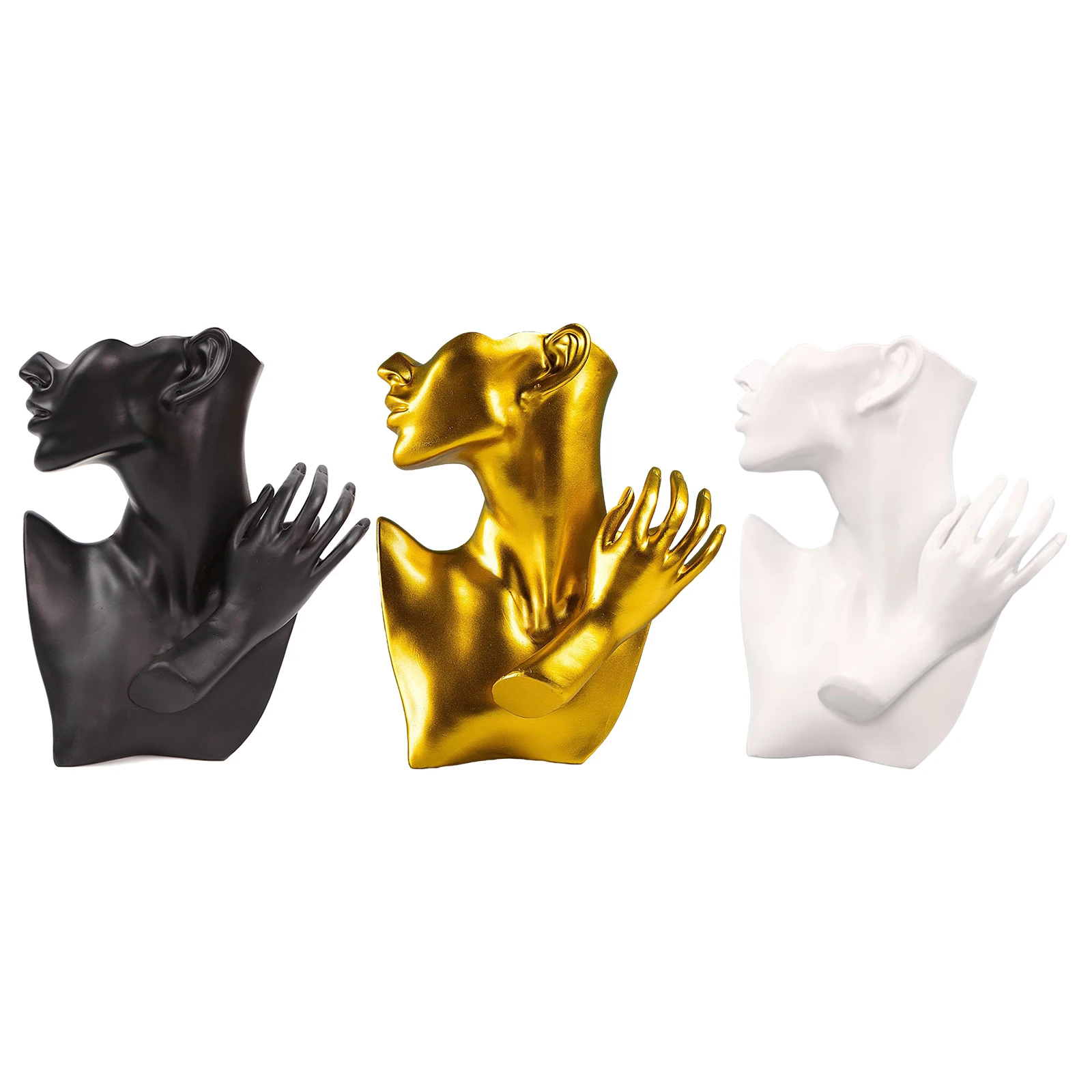 2022 New Resin Jewelry Mannequin Neck Bust Display for Necklace Pendant Earring Display Stand Holder Showcase Decorate Retail