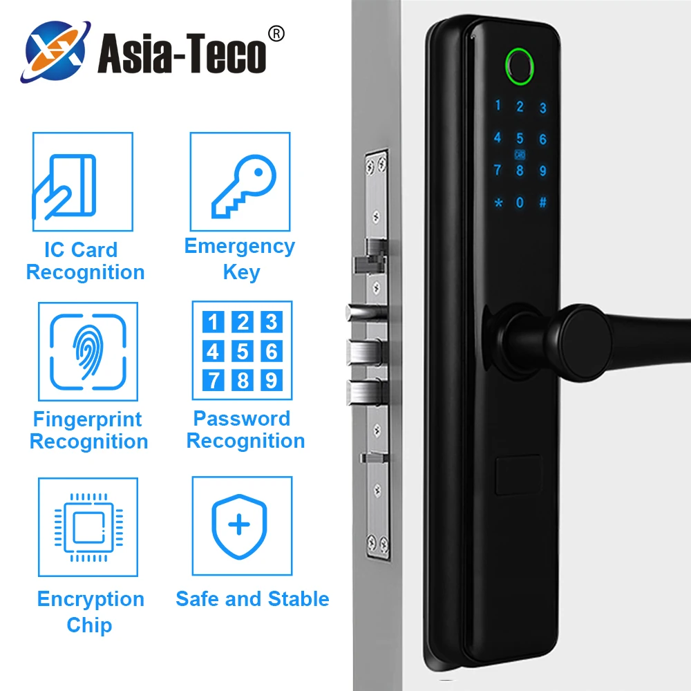 ttlock app impressao digital fechadura eletronica bluetooth wi fi de controle remoto seguranca bloqueio inteligente com teclado digital senha cartao chave 01