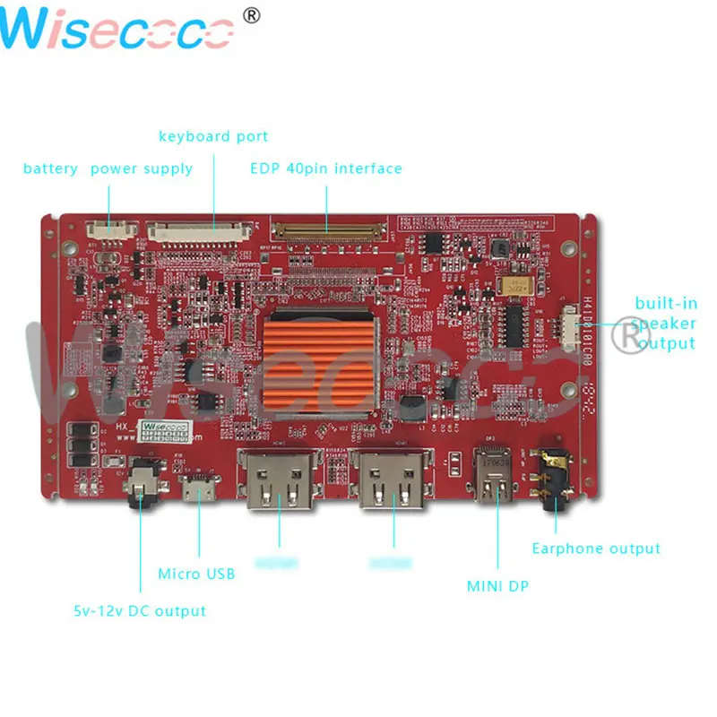 Imagem -04 - Wisecoco 12.5 Polegada 4k Uhd 3840x2160 Display Ultra Slim Lcd Driver Board Notebook Laptop Win10 11 Raspberry pi Display