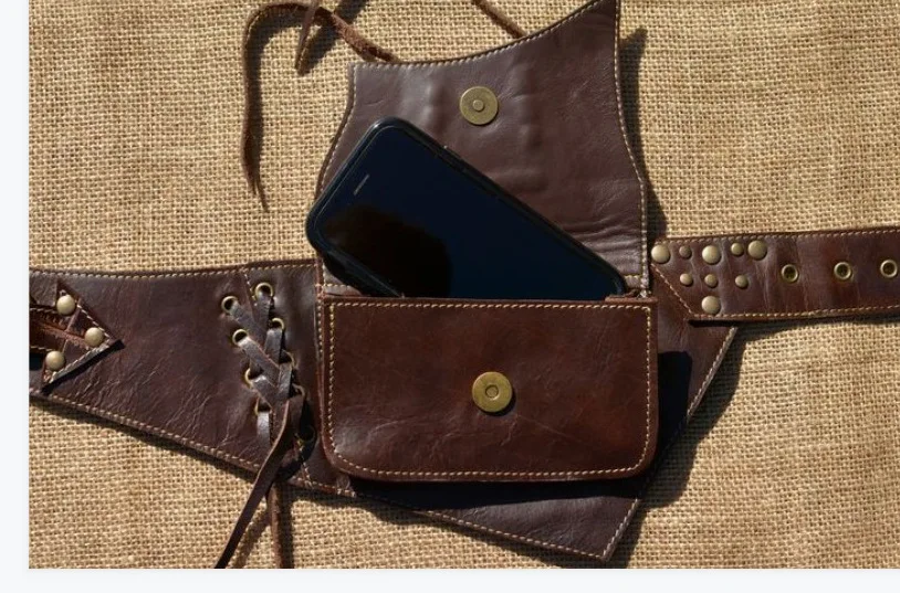 Handgemachte Steampunk Leder Hüftgurt Tasche mittelalter liche Renaissance Taillen tasche Wikinger Piraten Kostüm Festival Gürtel tasche für Frauen Männer