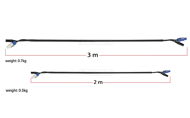 3 Meter/2 Meter Länge Kombination Powercon Stecker DMX Kabel Power Linie Beleuchtung Zubehör Für Bühne Hochzeit DJ Disco SHEHDS