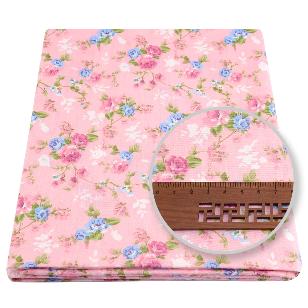 Teramila Rose Gedruckt Baumwolle Stoffe durch die Meter für Nähen Stoffe in Meter Freies Verschiffen, Bettwäsche Sets, quilts, Patchwork, Kleid – Detail 31