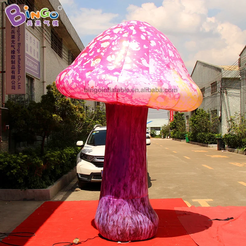 Multiple Color 3-5mH Inflatable Mushroom With Lighting For Outdoor/Party/Yard Decoration-Toys