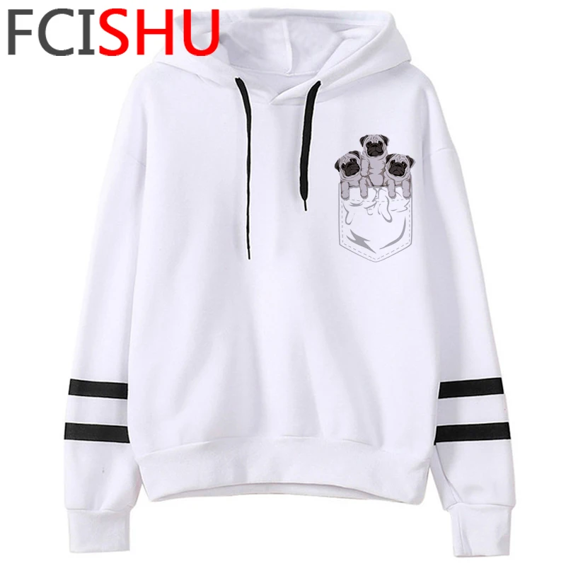 Cute Border Collie Pug Corgi Funny Cartoon Hoodies Women Harajuku French Bulldog Shiba Inu Kawaii Sweatshirt Kawaii Hoody Female