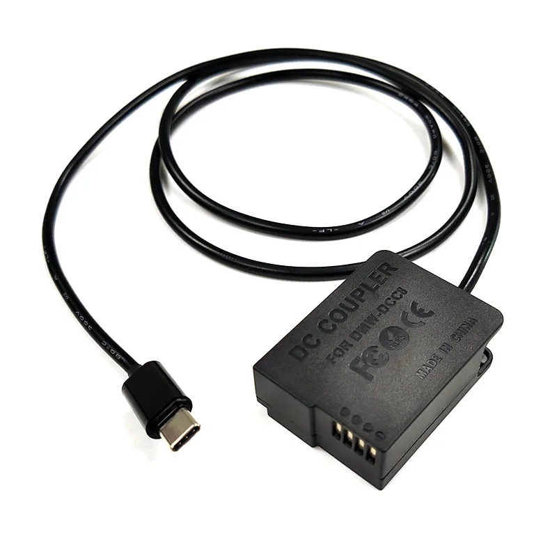 USB-C BLC12 Dummy Battery DMW-DCC8 DC Coupler PD Type C Interface Cable for GX8 FZ200 G7 G6 G5 GH2 G80 G85 Camera