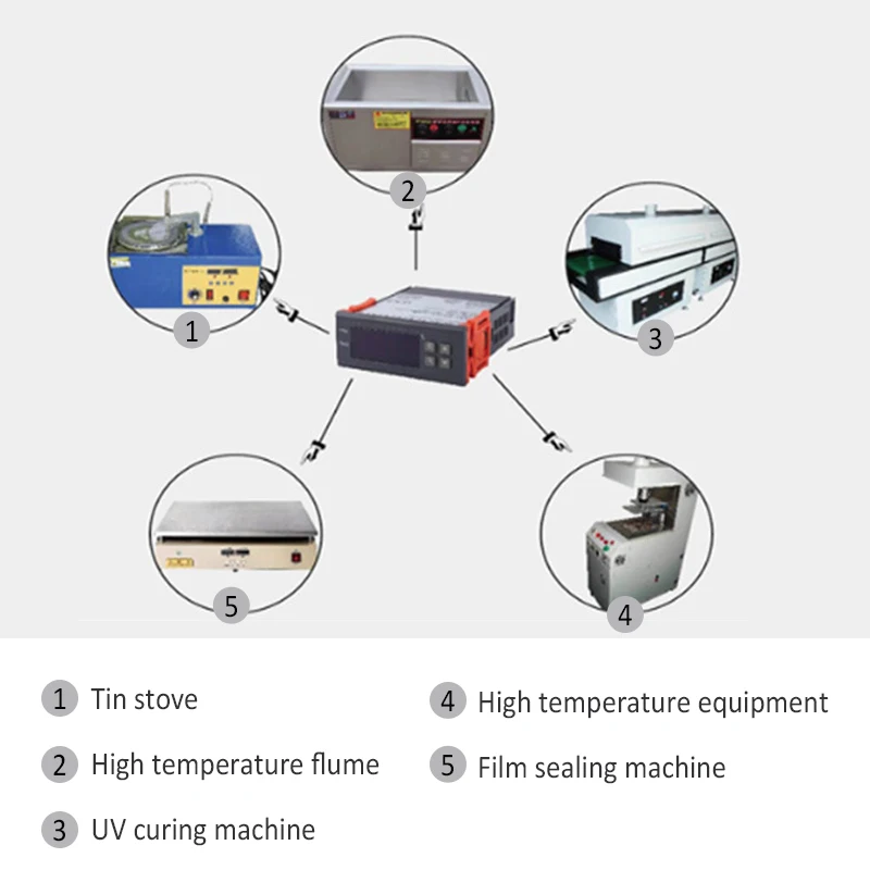 Digital Temperature Controller -99~400 Degree PT100 M8 Probe Thermocouple Sensor Embedded Thermostat 220V Heating Cooling Switch