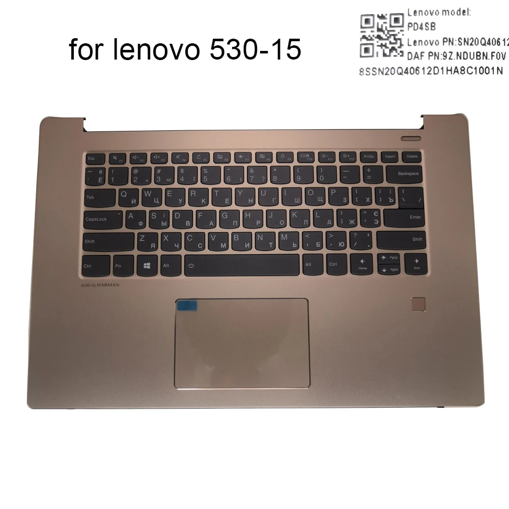 

Ukrainian Backlit Keyboard Palmrest for Lenovo Ideapad 530S 15IKB 530-15 AIR 15 PD4SB Upper Case Touchpad 5CB0R12589 5CB0R12660