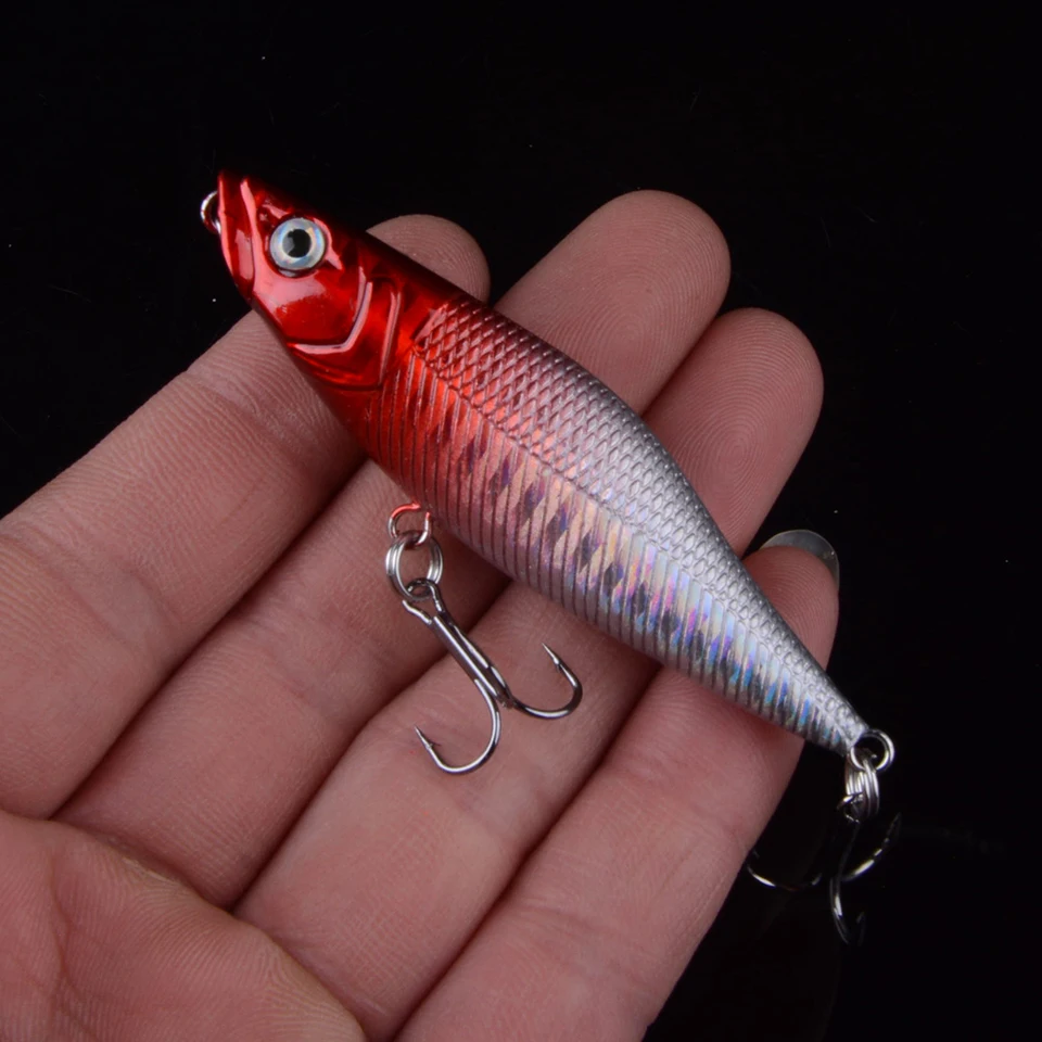 1PC Minnow Fishing Lures 7cm 6.7g Popper Bait Hard Artificial Bait Topwater Crankbait t Wobblers pike perch Fishing Tackle Pesca