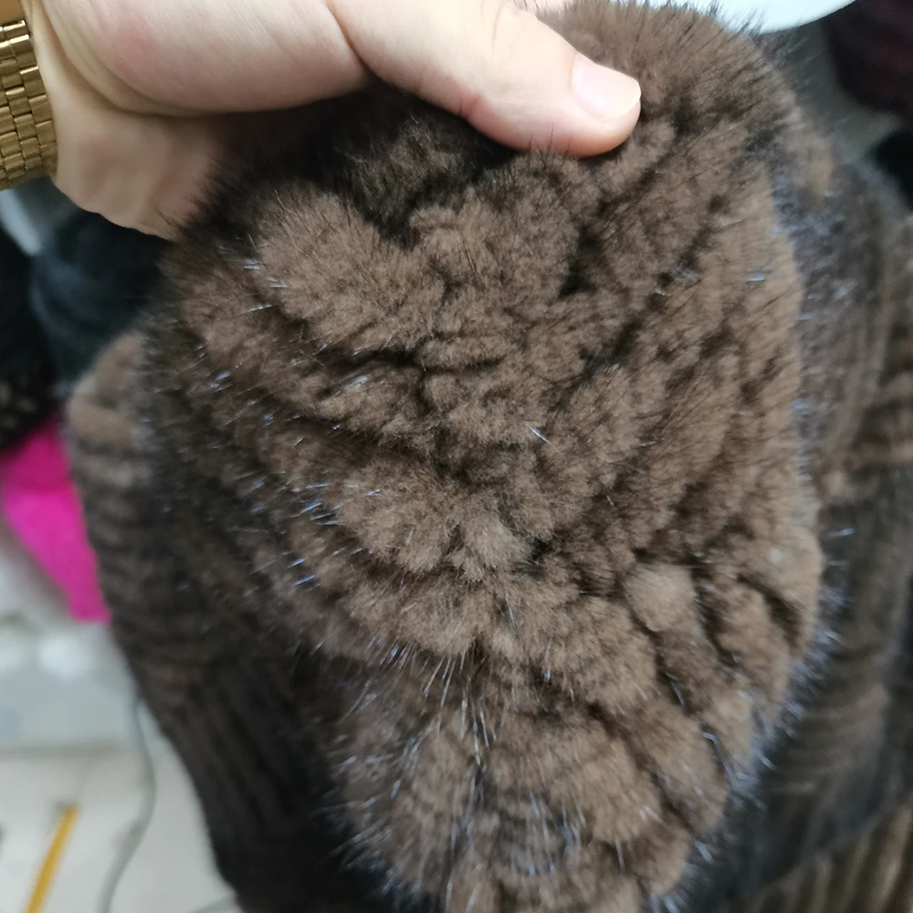 2024 New Fashion Women Genuine Real Mink Fur Shawl Scarf 100%Natural Mink Fur Shawl Cape Lady Elegant Mink Fur Coats