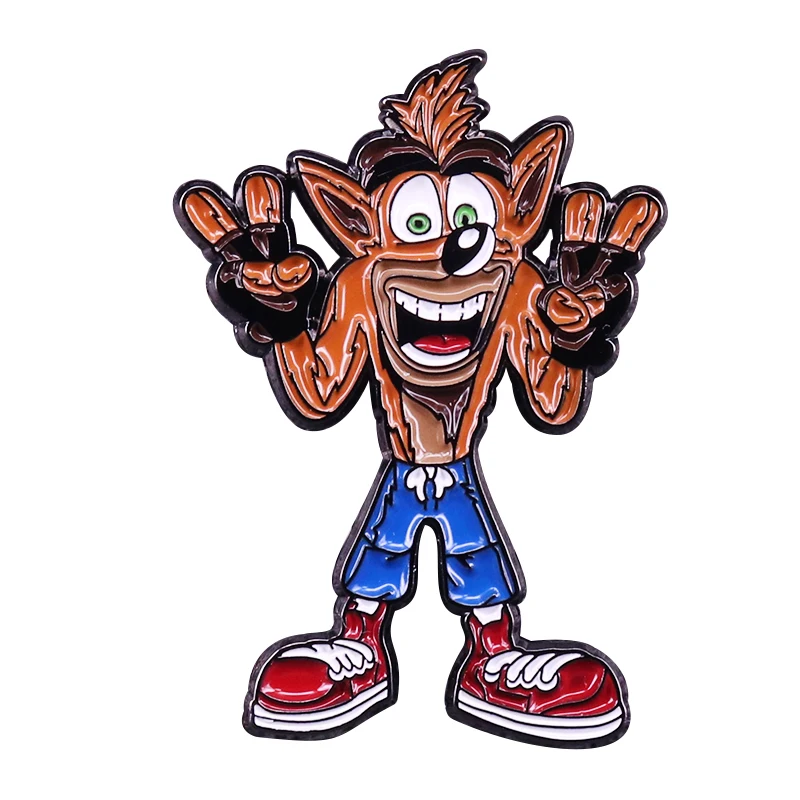 Crash Bandicoot Peace pin a must have for gamer collectors