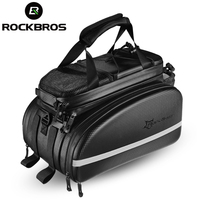 ROCKBROS 35L Waterproof Bicycle Bag MTB Bike Rack Trunk Pannier Bike Multifunctional Large Capacity Travel Bag Bike Accessories