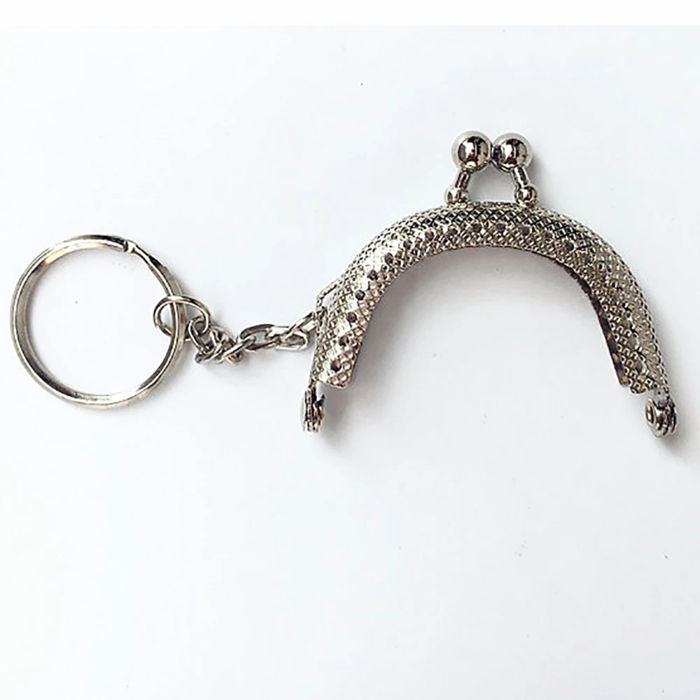 Mini Metal Coin Purse Bag Change Purse Frame with Keychain Arch Frame Kiss Clasp Lock DIY Craft Wallet Accessaries 5cm