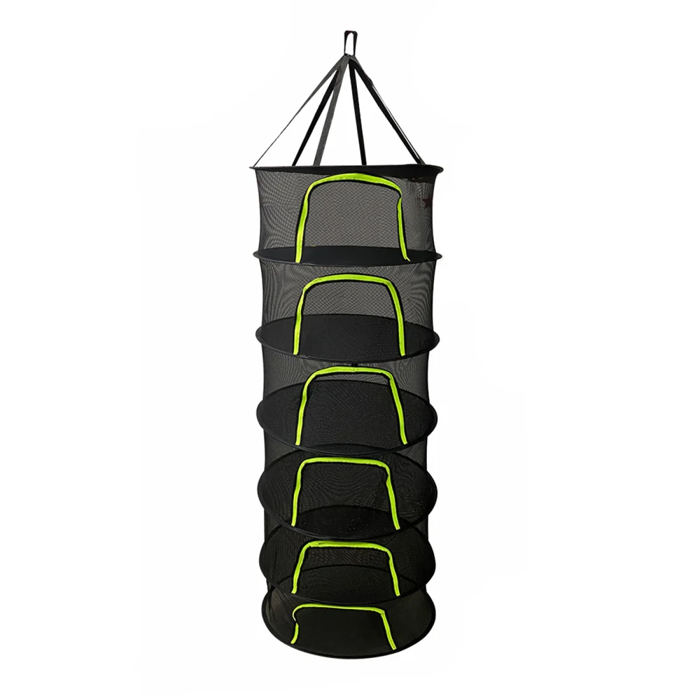 

Folding Drying Net Hanging Basket Dryer Bag Mesh Foldable 6-Layer Food BBQ 6 Layer Removable Outdoor Camping Storage Dehydrator