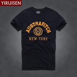 100% Cotton Mens T-Shirt Summer YIRUISEN Brand Embroidery Tees Homme O-Neck Short Sleeve Vintage Male Casual Style Soft Clothing